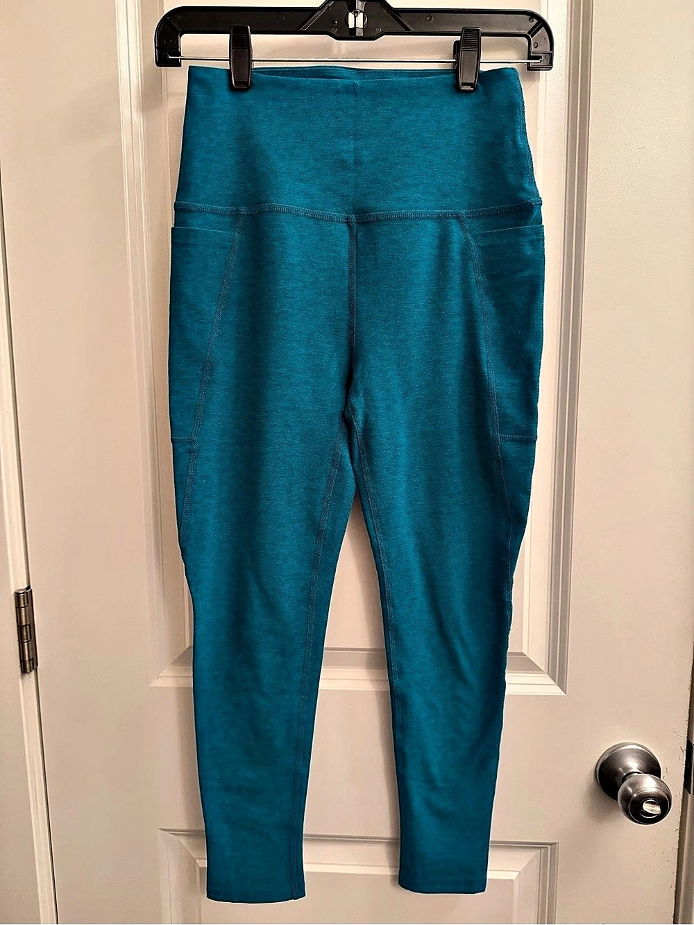 Beyond Yoga Spacedye Out Of Pocket High Waisted Midi Legging Blue Medium